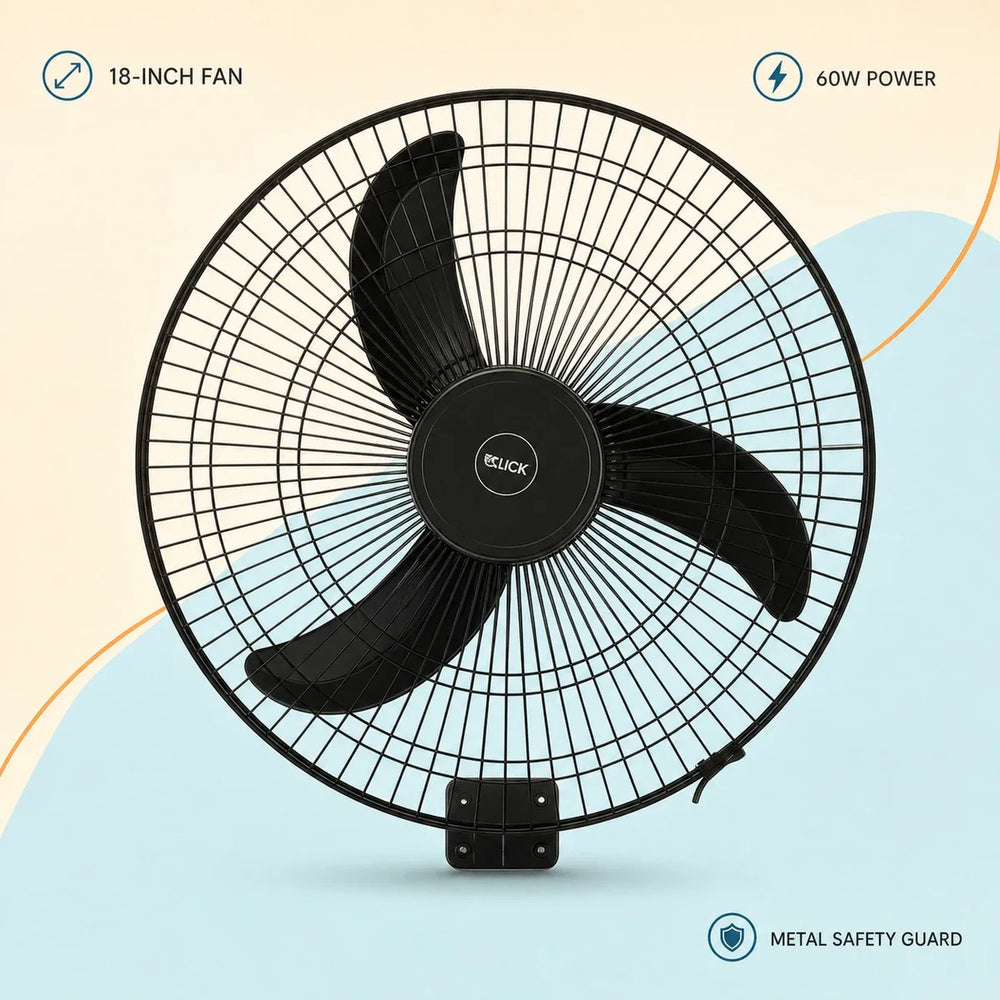 Click Metal Net Closet Fan 18″
