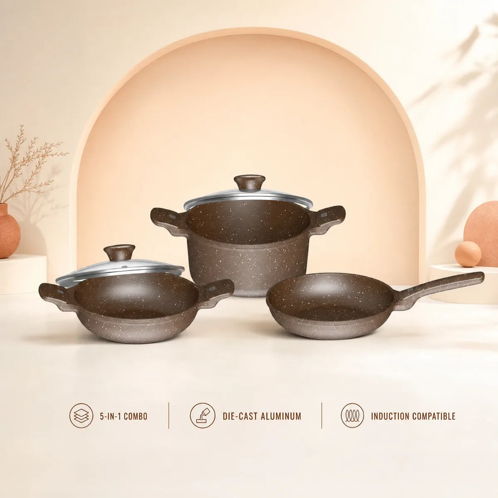 Dynamic Die Cast Cookware 5-In-1 Combo (Induction)