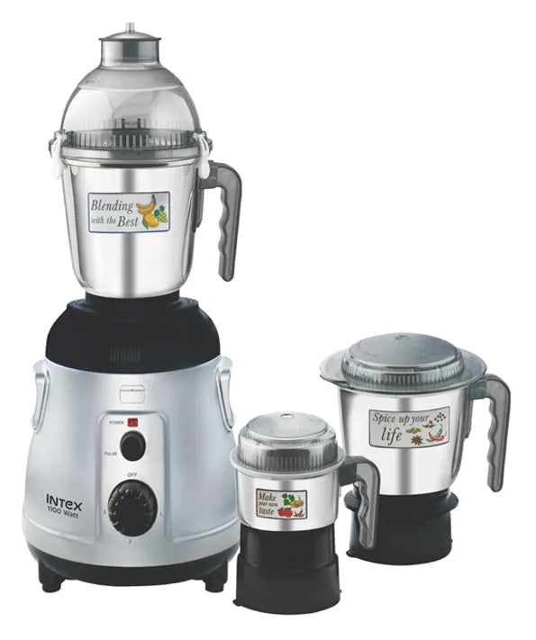Intex INDO 1200 Globe 1100W Mixer Grinder (3 SS Jar)