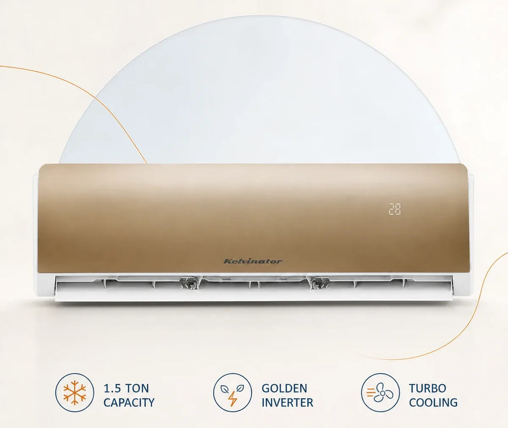 Kelvinator 1.5 Ton Golden Inverter AC Golden