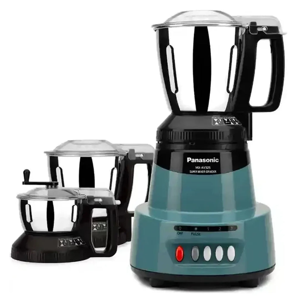Panasonic 1500W 3 IN 1 Mixer Grinder MX-AV325 (Coral Blue)