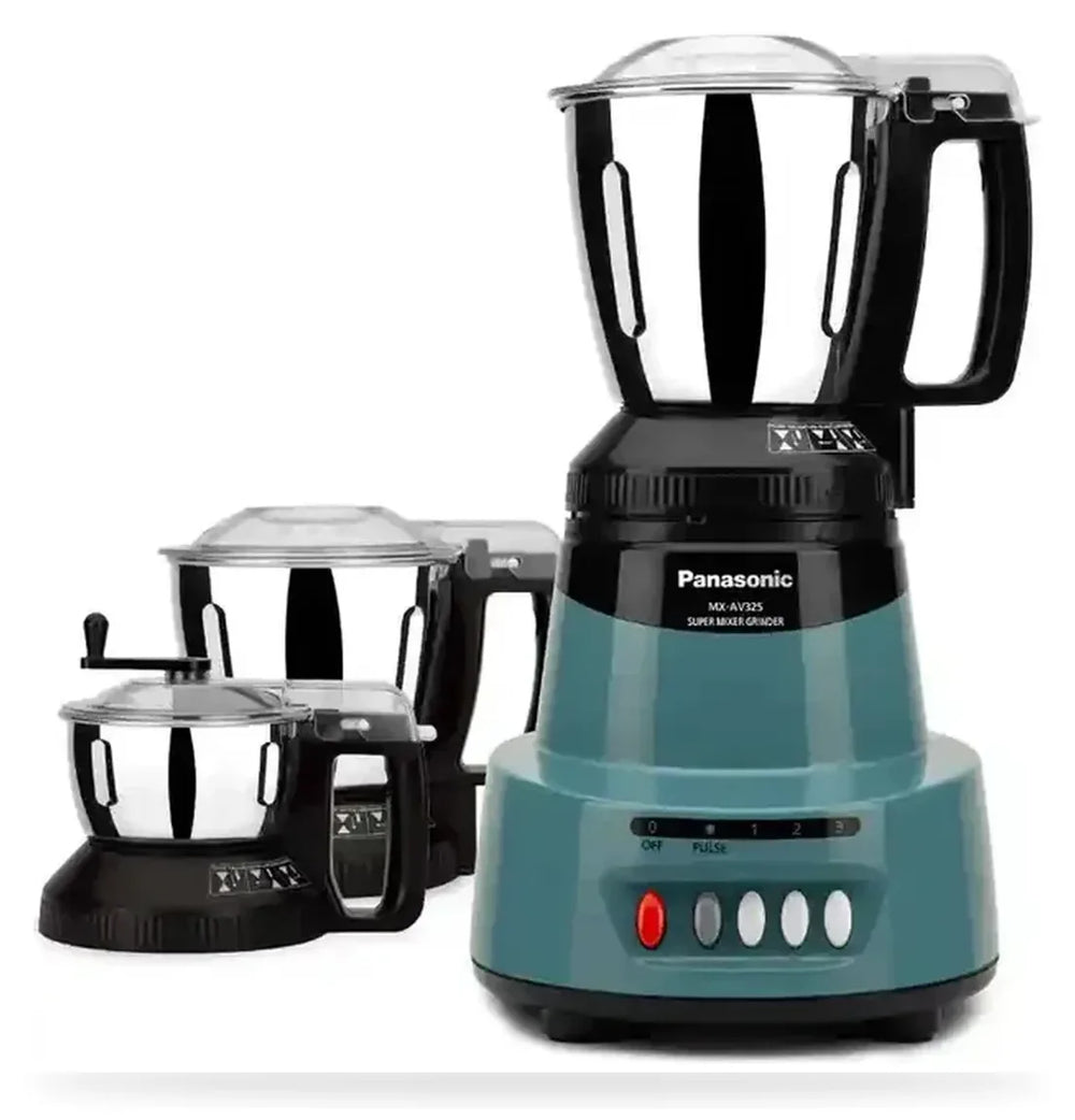 Panasonic 1500W 3 IN 1 Mixer Grinder MX-AV325 (Coral Blue)