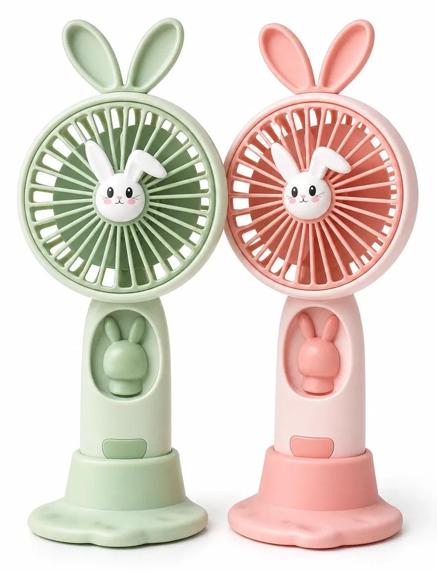 Rabbit Ear Mini LED Cartoon Fan