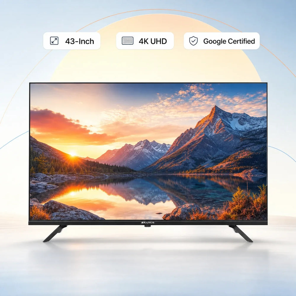 Rangs 43-Inch Google Certified Frameless 4K UHD Android TV