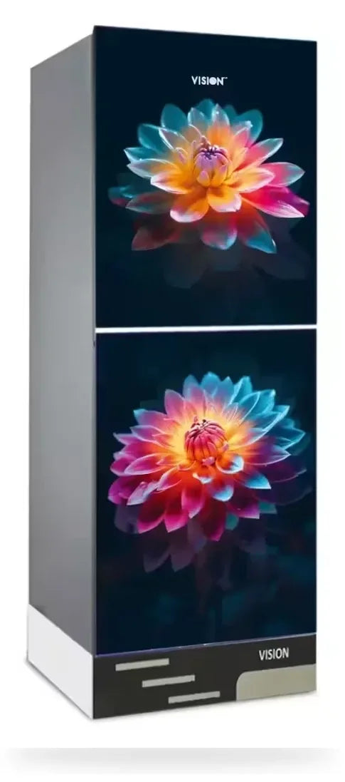 Vision Glass Door Refrigerator RE-180 Liter Lotus Poddo Top Mount