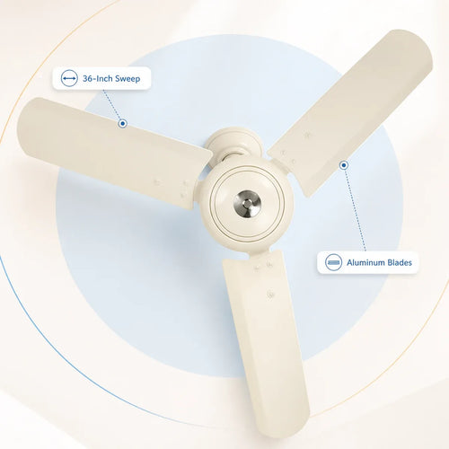 Click Crown Ceiling Fan 36″ – Ivory