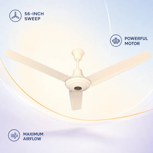 Click Crown Ceiling Fan 56″ (Ivory)