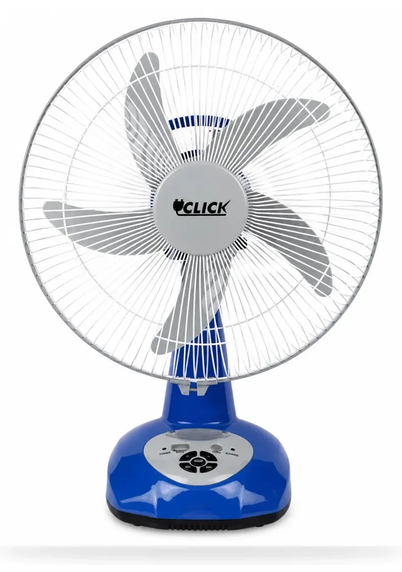 Click Rechargeable Table Fan 14” – Blue