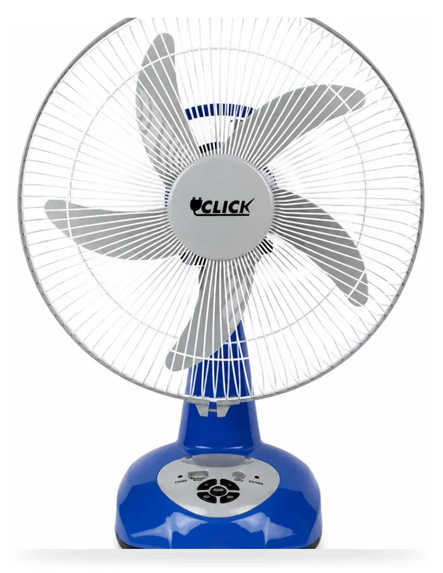 Click Rechargeable Table Fan 14” – Blue