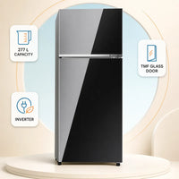 Hisense 277L TMF Inverter Glass Door Refrigerator Mirror Black