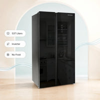 Kelvinator 537 Liter Inverter Side by Side Glass Door No Frost Refrigerator