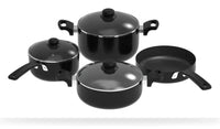 Kiam 7in1 Black 7 Pcs Non Stick Cookware Set