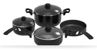 Kiam 7in1 Black 7 Pcs Non Stick Cookware Set