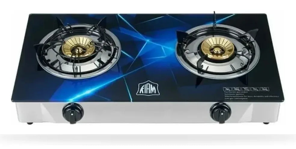 Kiam Gas Stove With Glass-Double Burner