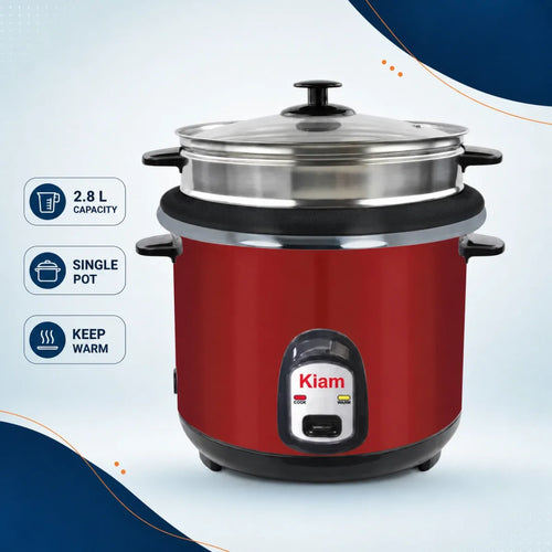 Kiam Rice Cooker 2.8L Single Pot