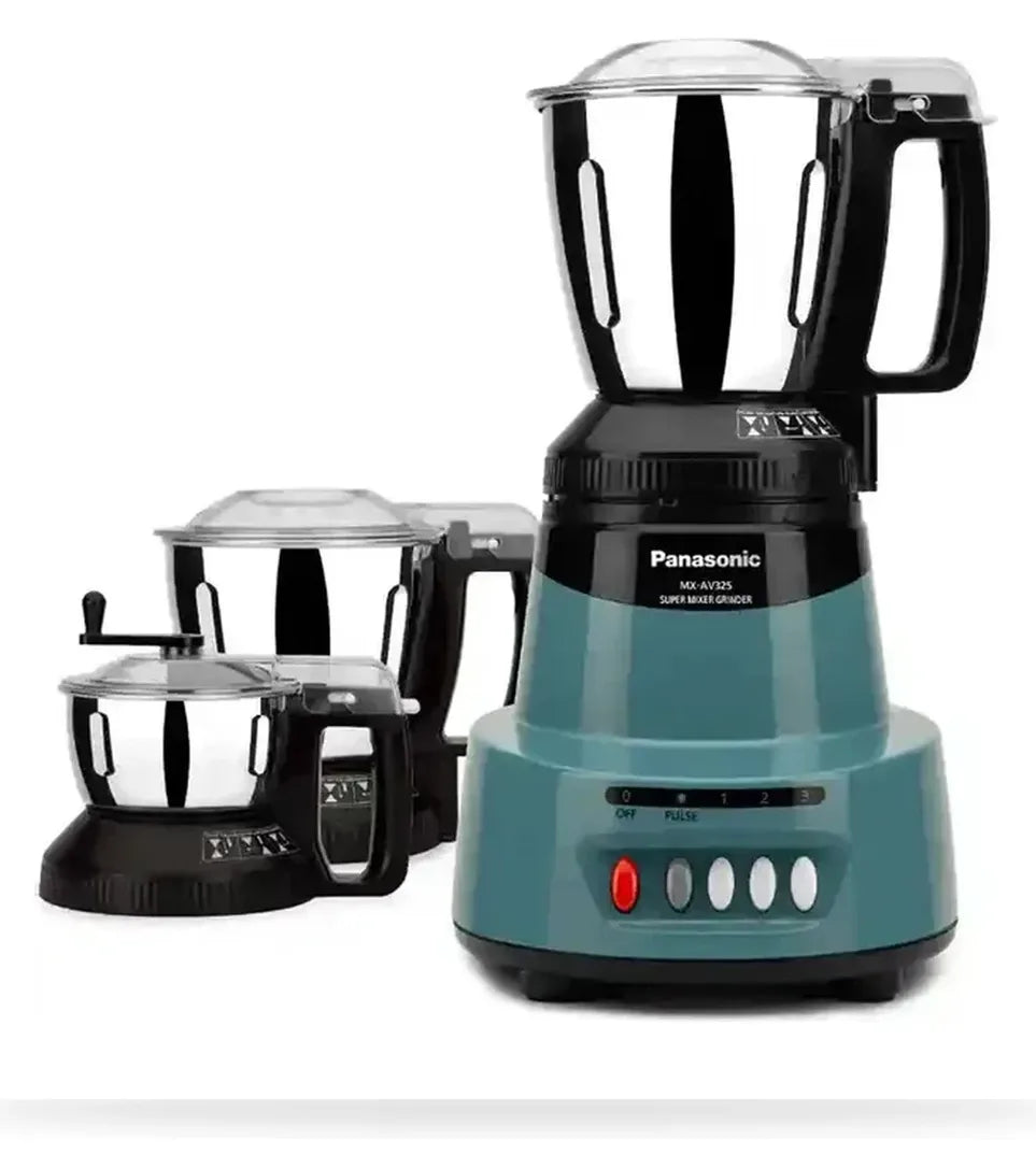 Panasonic 1500W 3 IN 1 Mixer Grinder MX-AV325 (Coral Blue)