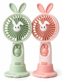 Rabbit Ear Mini LED Cartoon Fan