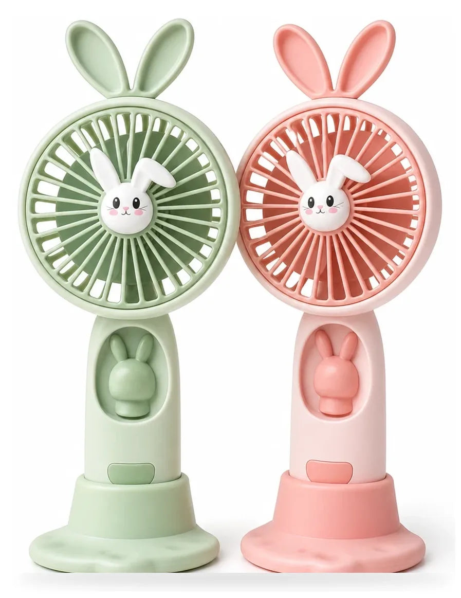 Rabbit Ear Mini LED Cartoon Fan