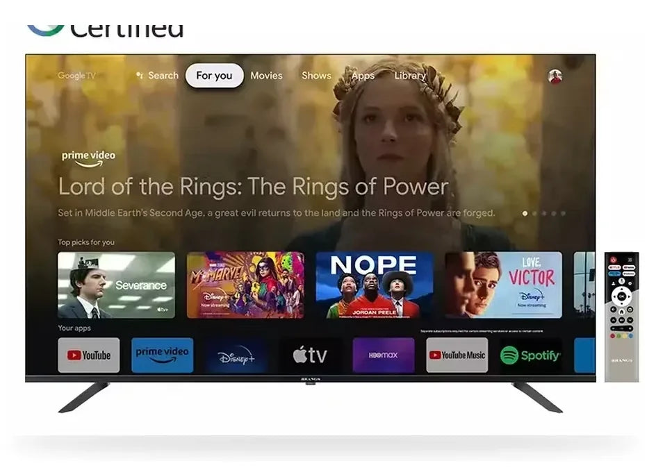 Rangs 65-Inch Google Certified TV | Frameless 4K UHD Smart TV
