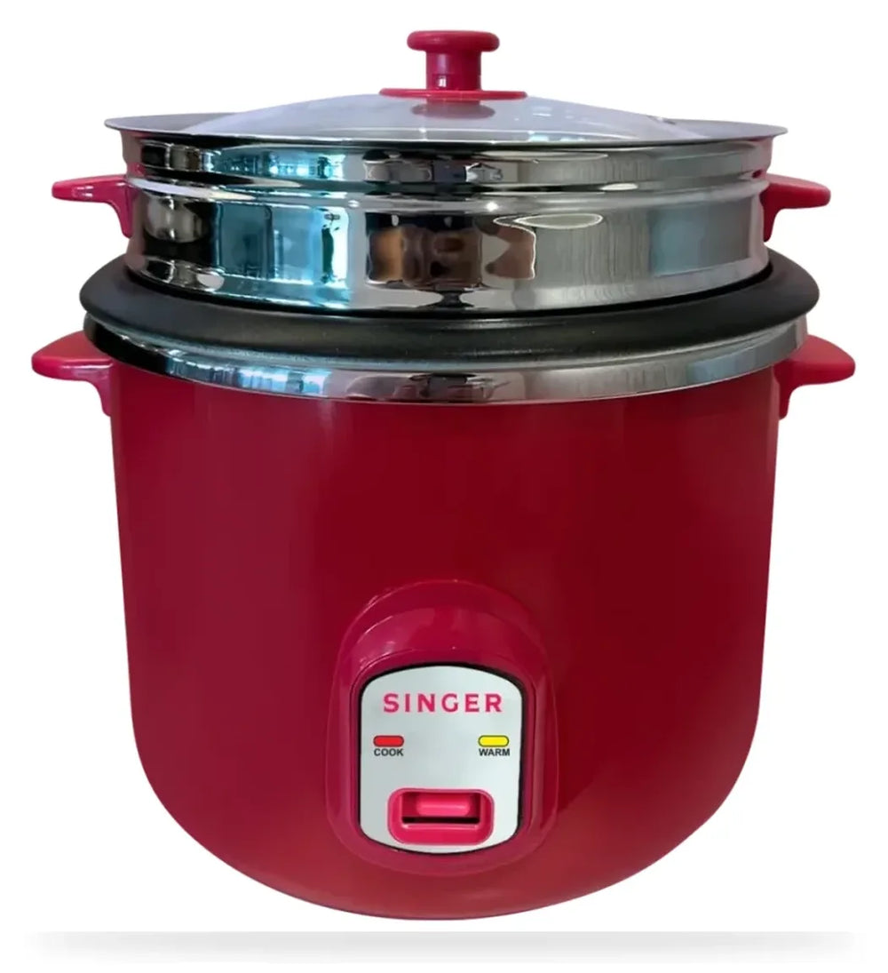 Singer Deluxe Pink 2.8L Rice Cooker with Auto Keep Warm