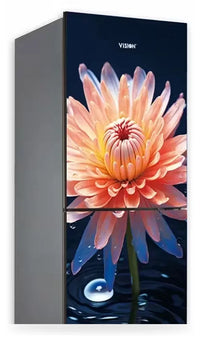 Vision 240 Liter  Glass Door Refrigerator Water DO Daisy Bottom Mount