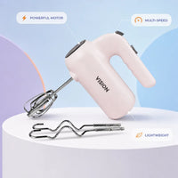 Vision Electric Hand Mixer VIS-HM-002 Light Pink