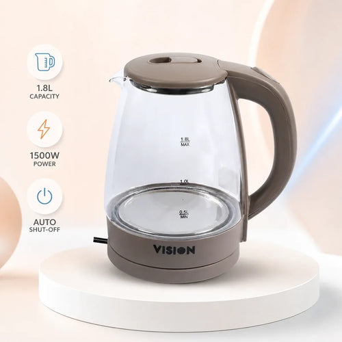 Vision Electric Kettle 1.8 Liter VIS-EK-018 (Glass)