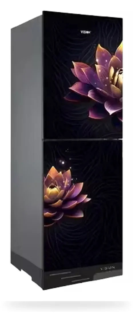 Vision Glass Door Refrigerator RE-222 Liter Purple Digital Lotus Top Mount
