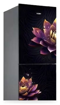 Vision Glass Door Refrigerator RE-222 Liter Purple Digital Lotus Top Mount