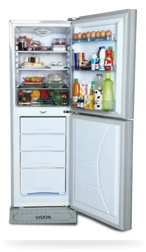 Vision Glass Door Smart Dispenser Refrigerator RE-238 Liter Black Bottom Mount