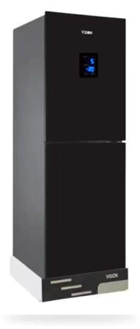 Vision Glass Door Smart Dispenser Refrigerator RE-238 Liter Black Bottom Mount