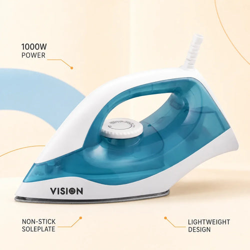 Vision Light Weight Electric Iron 1000W VIS-DEI-009 Blue