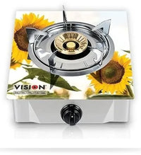 Vision Lpg Single Glass Body Gas Stove Sun Flower 3d