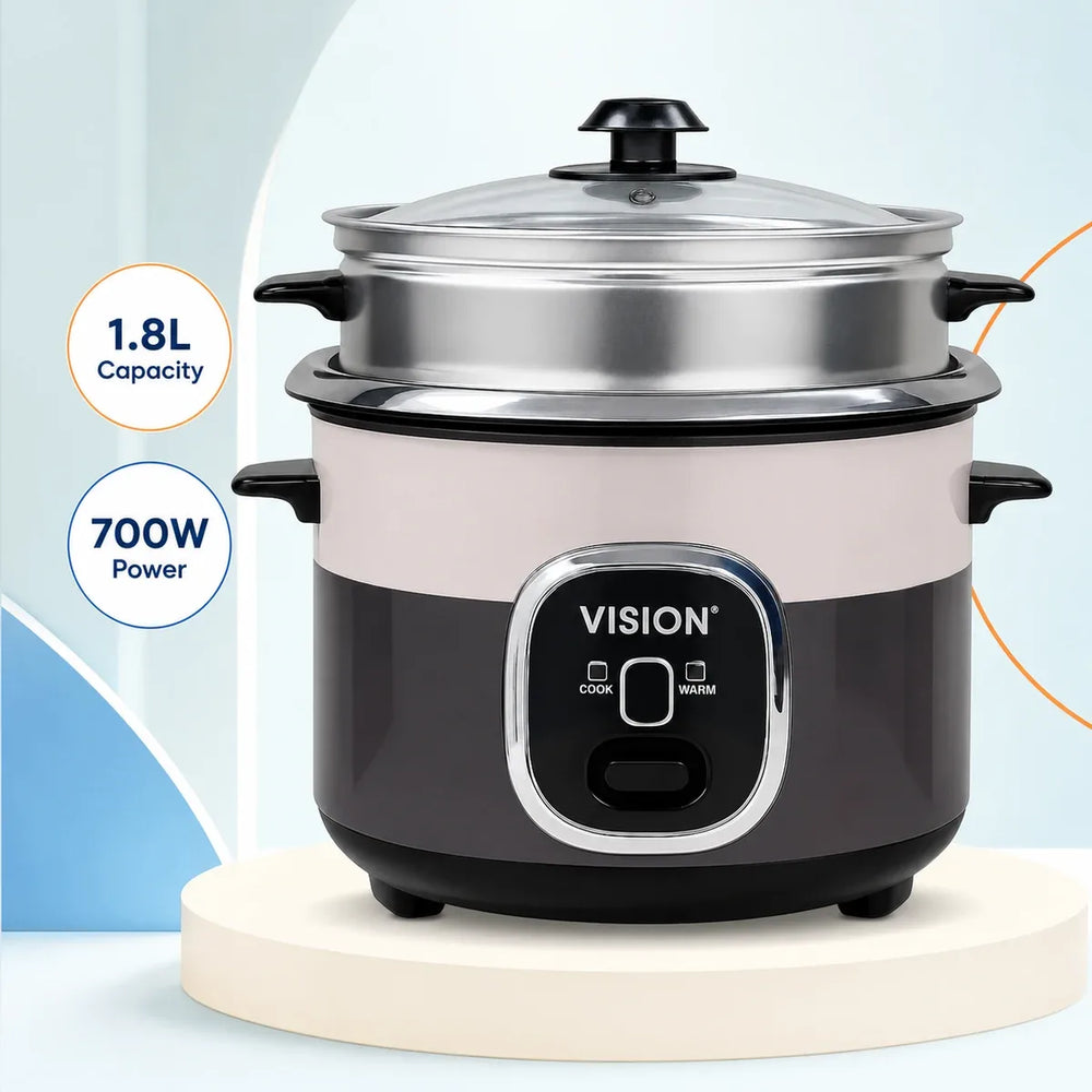 Vision Rice Cooker 1.8L REL-Delight (Double Pot) with Steamer 700W