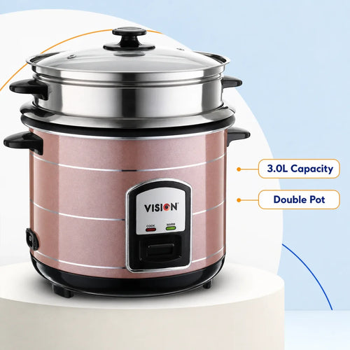 Vision Rice Cooker 3.0 Liter Coffee (Double Pot)