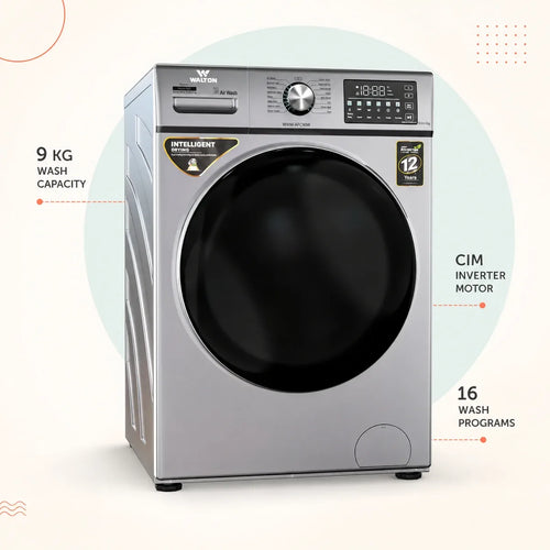 Walton 9Kg Front Loading Inverter Washing Machine