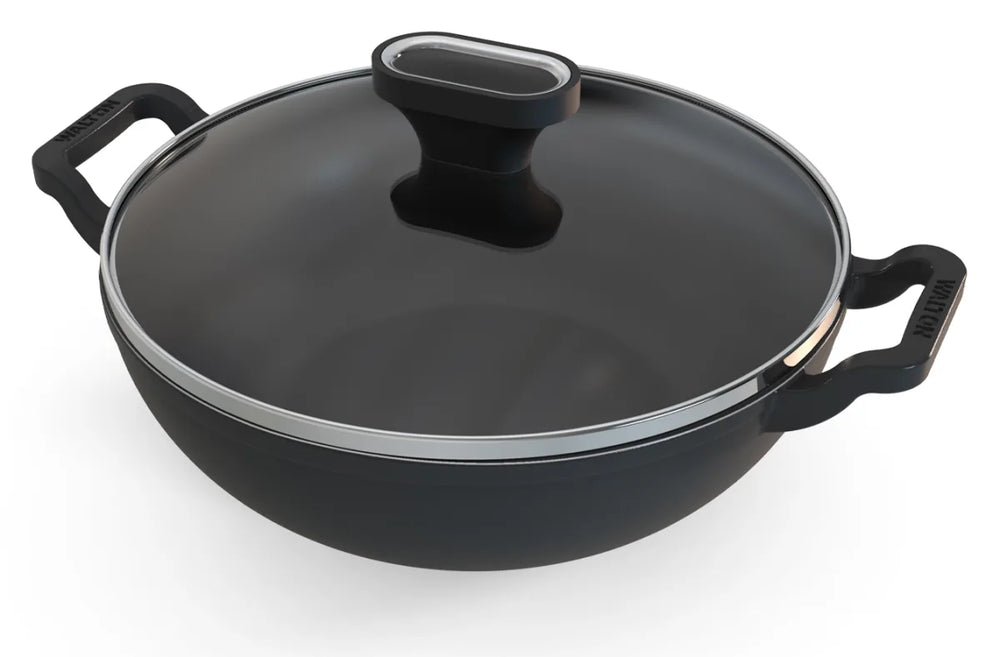 Walton Cast Iron Karai 24 cm With Glass Lid