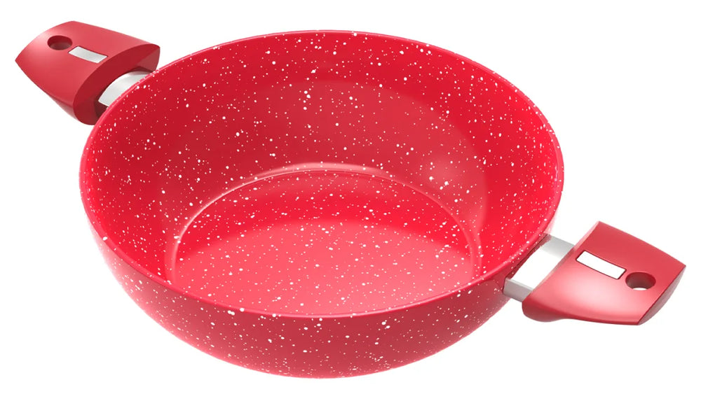 Walton Ceramic Coated Wok Pan With Glass Lid 24 cm