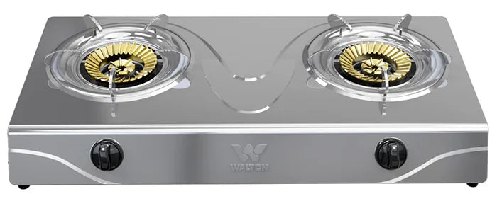 Walton Double Burner Gas Stove SS - WGS-DSB1 (LPG / NG)