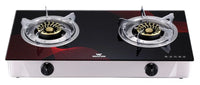 Walton Double Burner Glass Gas Stove Camellia