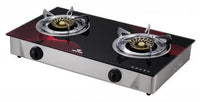 Walton Double Burner Glass Gas Stove Camellia