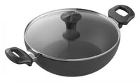 Walton Wok Pan 26cm with Glass Lid Classic Induction