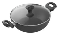Walton Wok Pan 28cm with Glass Lid Classic Induction