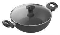 Walton Wok Pan 28cm with Glass Lid Classic Induction