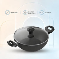 Walton Wok Pan with Glass Lid Classic (26 cm)