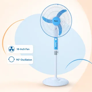 Click Pedestal Stand Fan 18″ – Blue — 1