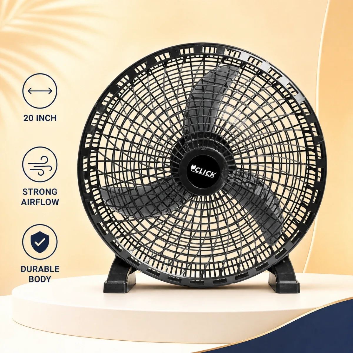 Click Polypropylene Closet Fan 20″ – Black product image