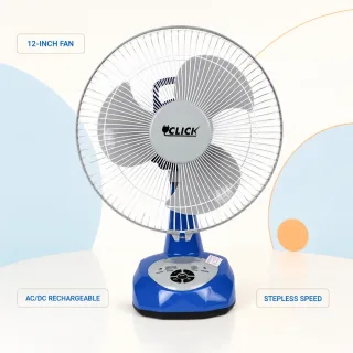 Click Rechargeable Table Fan 12″ — 1