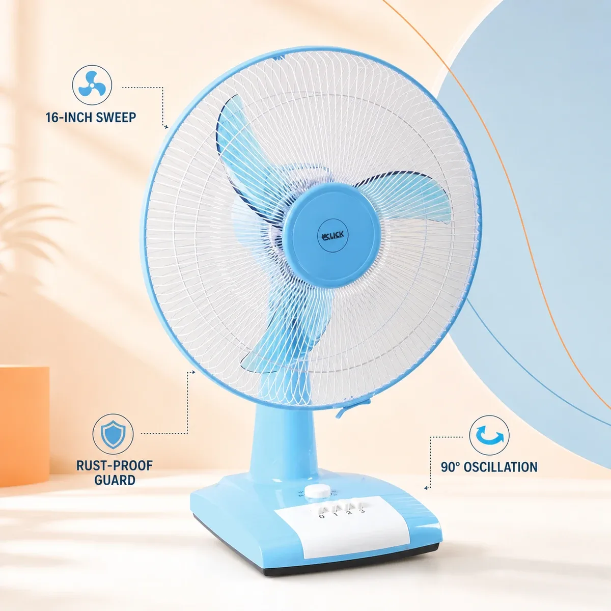 Click Table Fan 16″ – Blue product image