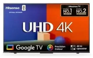 Hisense 43 Inch Bezelless Dolby Vision 4K UHD Smart Voice Control Google TV — 4